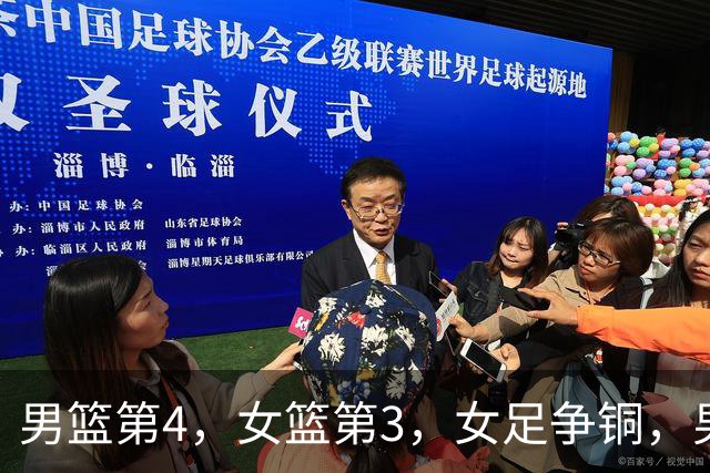 男篮第4，女篮第3，女足争铜，男足冲决赛，球迷：谁能想到有朝一日男足成了脸面